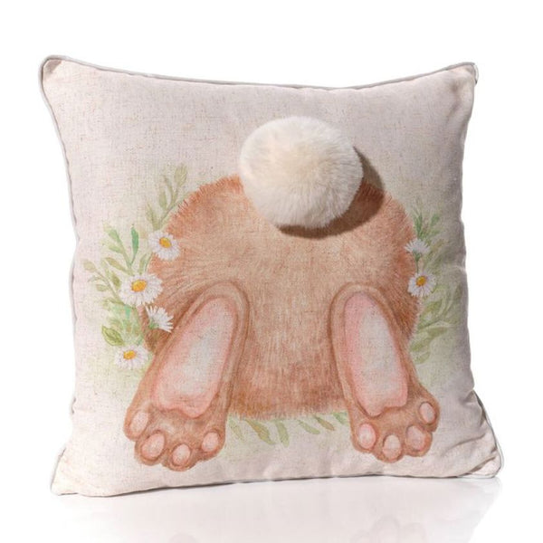LANGS Easter Bunny with Pom-Pom Tail Cushion