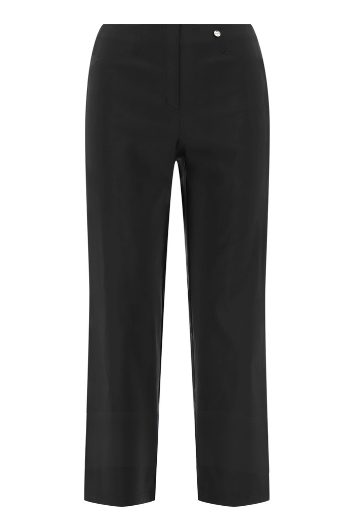 ROBELL Efi 09 Wide Leg Ankle Trousers - Black