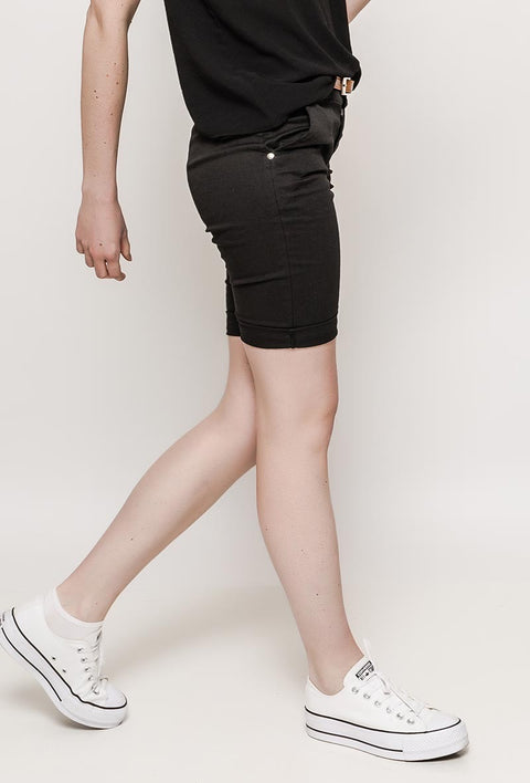 COPE CLOTHING : Knee Shorts - Black