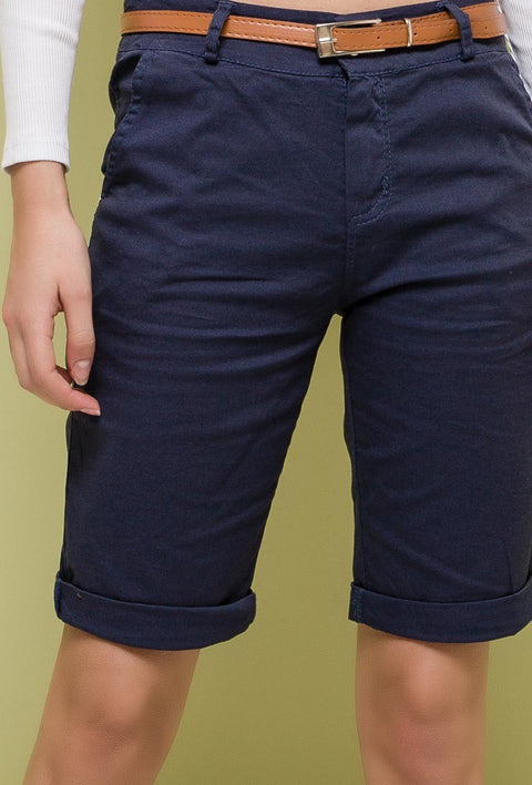 COPE CLOTHING : Knee Shorts - Navy