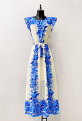 COPE CLOTHING : Floral Print Dress - Blue