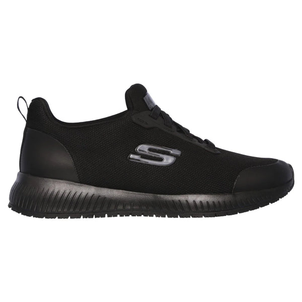 SKECHERS Women's Wide Fit Squad SR Work Shoes - Black | 77222