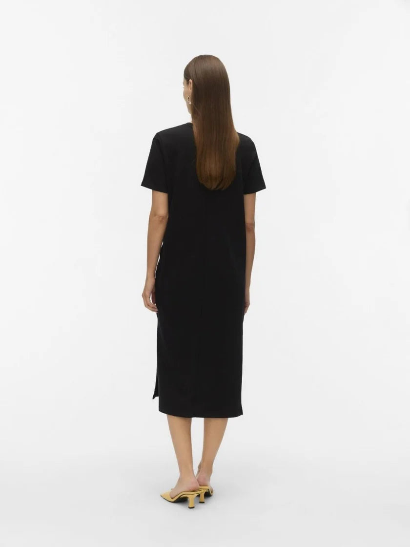 VERO MODA Tass O-Neck 7/8 Dress - Black