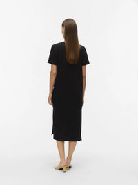 VERO MODA Tass O-Neck 7/8 Dress - Black