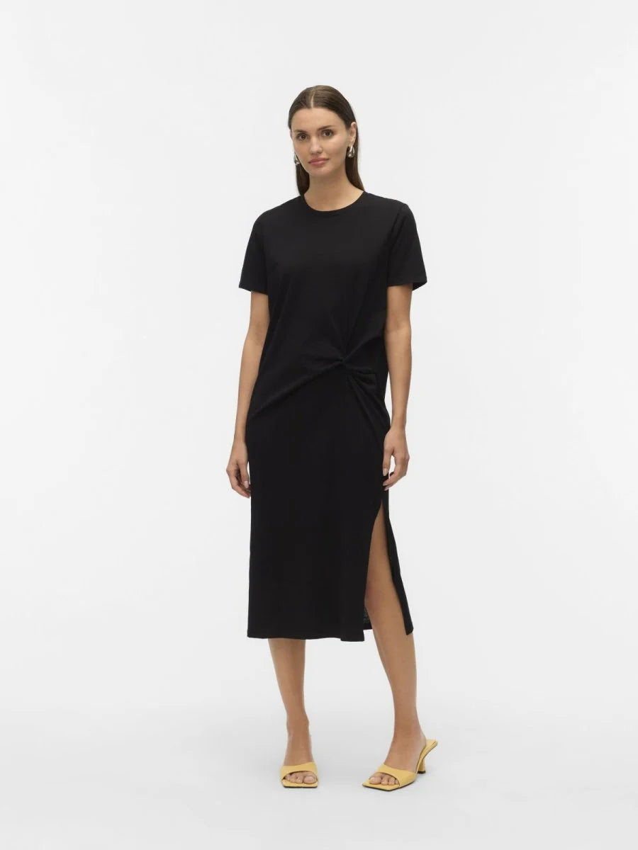 VERO MODA Tass O-Neck 7/8 Dress - Black