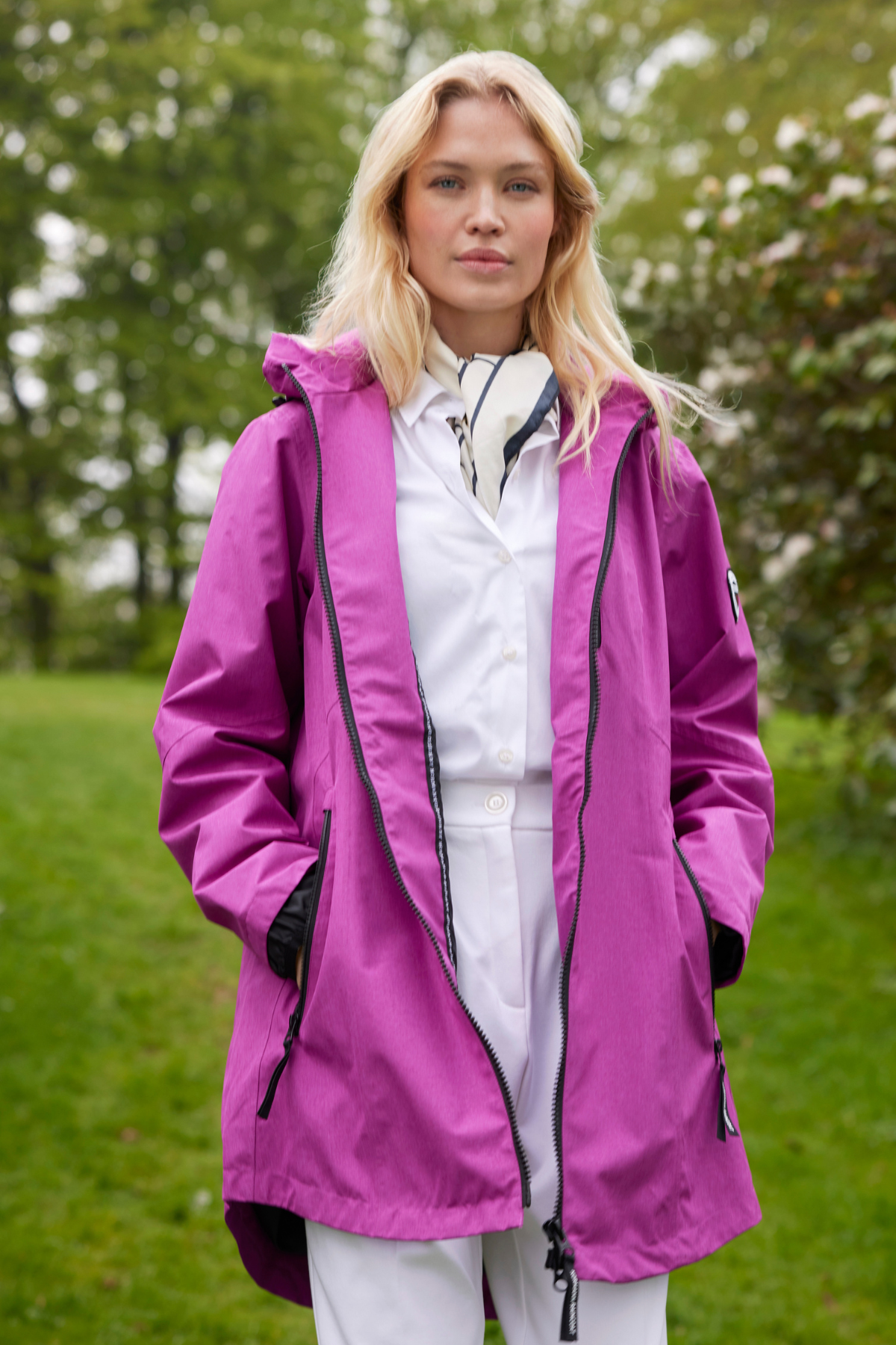 NORMANN Waterproof Hooded Raincoat - Fuchsia