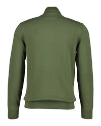 GANT Classic Cotton Half-Zip Sweater - Herb Green
