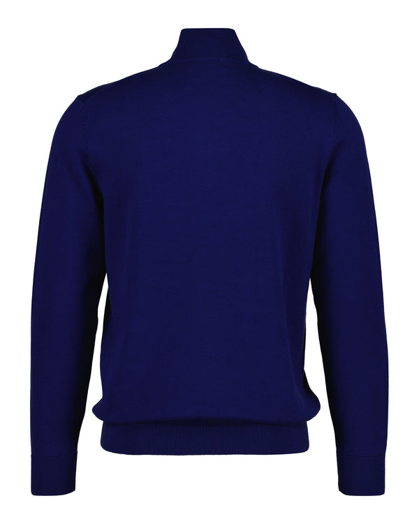GANT Classic Cotton Half-Zip Sweater - Rich Navy