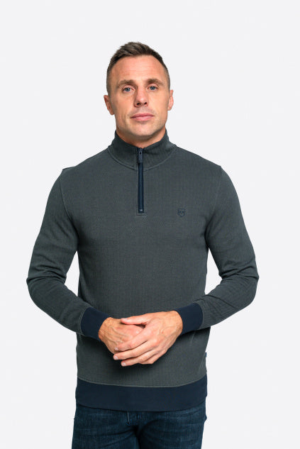 XV KINGS by Tommy Bowe Grenadendal 1/4 Zip Jumper - Green