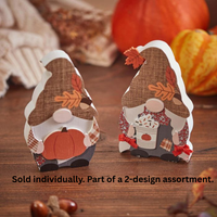 LANGS Autumn Patchwork Gonk Wooden Block 14cm - 1Pc