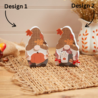 LANGS Autumn Patchwork Gonk Wooden Block 14cm - 1Pc