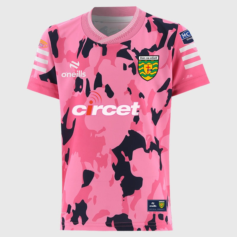 O'NEILLS Donegal GAA Girl's Short Sleeve Training Top 2026 - Pink