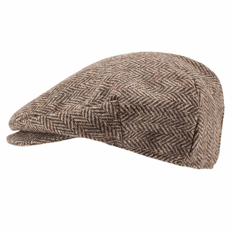 HANNA HATS : Vintage Tweed Peaky Flat Hat