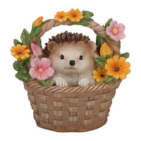 STRAITS Hedgehog In Flower Basket Figurine 9cm