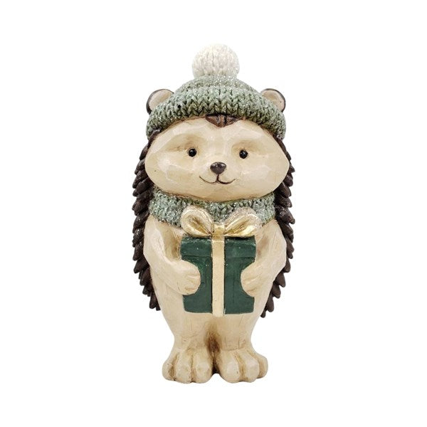 STRAITS Hedgehog With Present Figurine 9x18cm