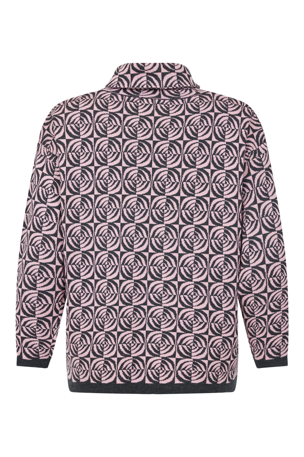 SUNDAY High Neck Patterned Jumper - Pink