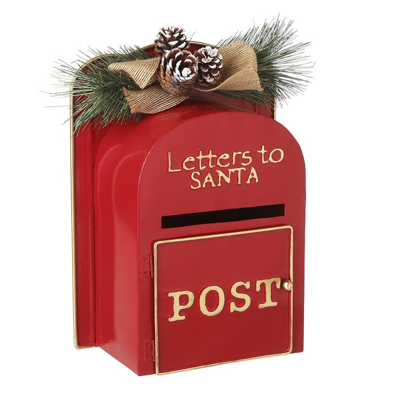 HEAVEN SENDS Letters To Santa Metal Post Box 27cm