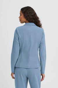 ICHI Kate Denim Blazer - Light Blue