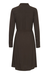 ICHI Main Shirt Dress - Brown