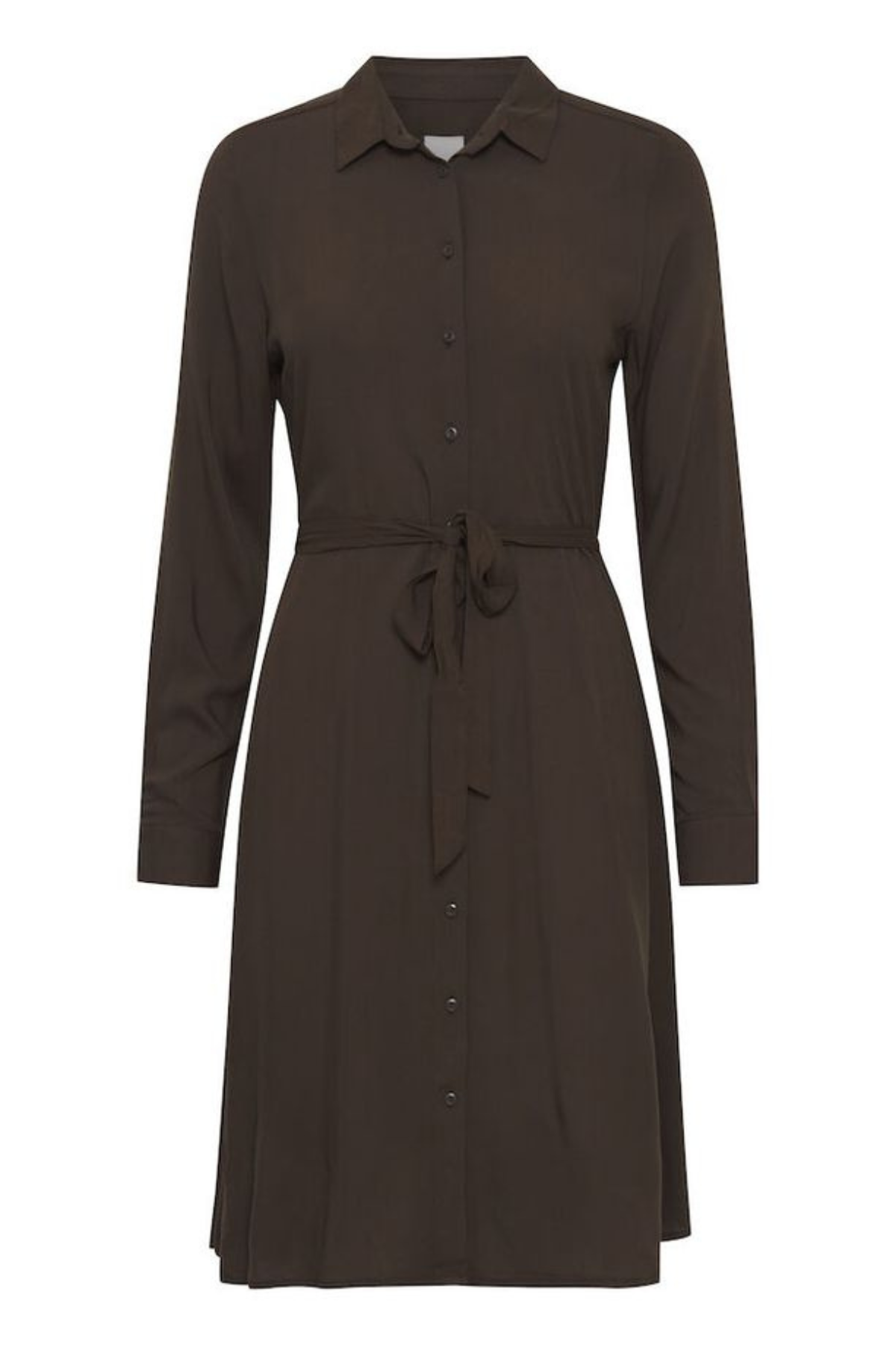 ICHI Main Shirt Dress - Brown