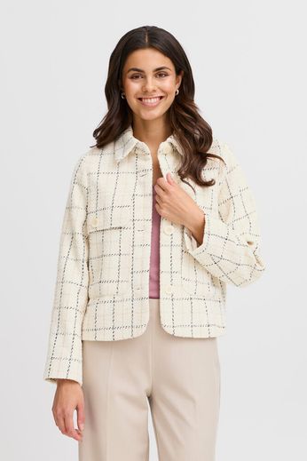 FRANSA Chani Woven Jacket - Cream