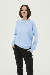CULTURE Annemarie Batwing Jumper - Light Blue