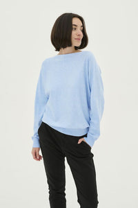 CULTURE Annemarie Batwing Jumper - Light Blue