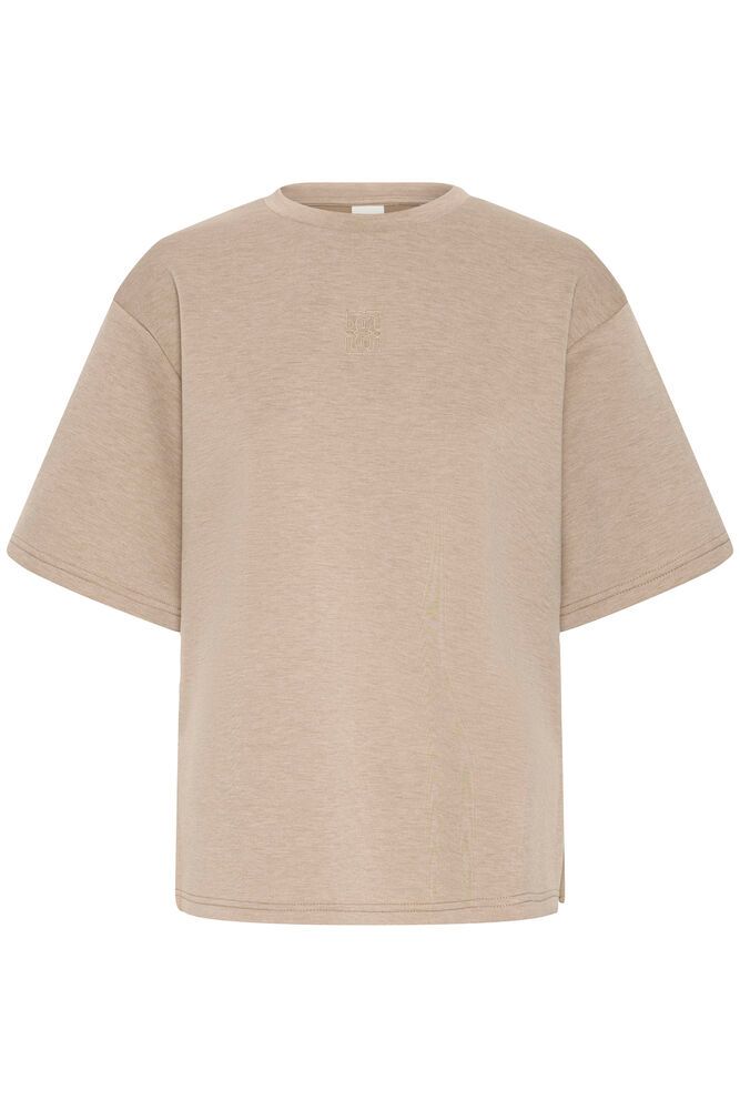 ICHI Cozy Short Sleeve Top - Beige