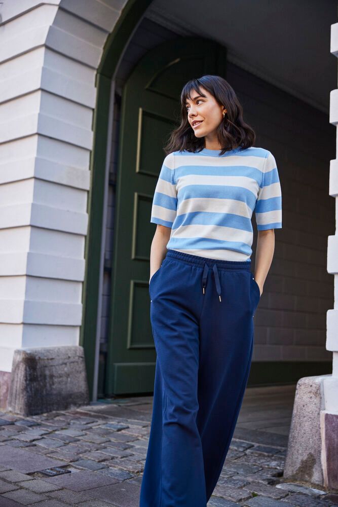 FRANSA Priya Wide Leg Pants - Navy