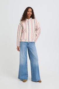 ICHI Livanta Pastel Striped Jacket
