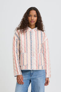 ICHI Livanta Pastel Striped Jacket