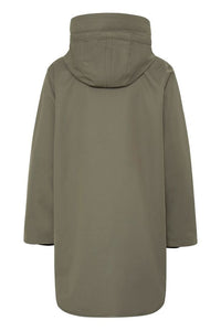 FRANSA Shelly Long Rain Jacket - Olive Green