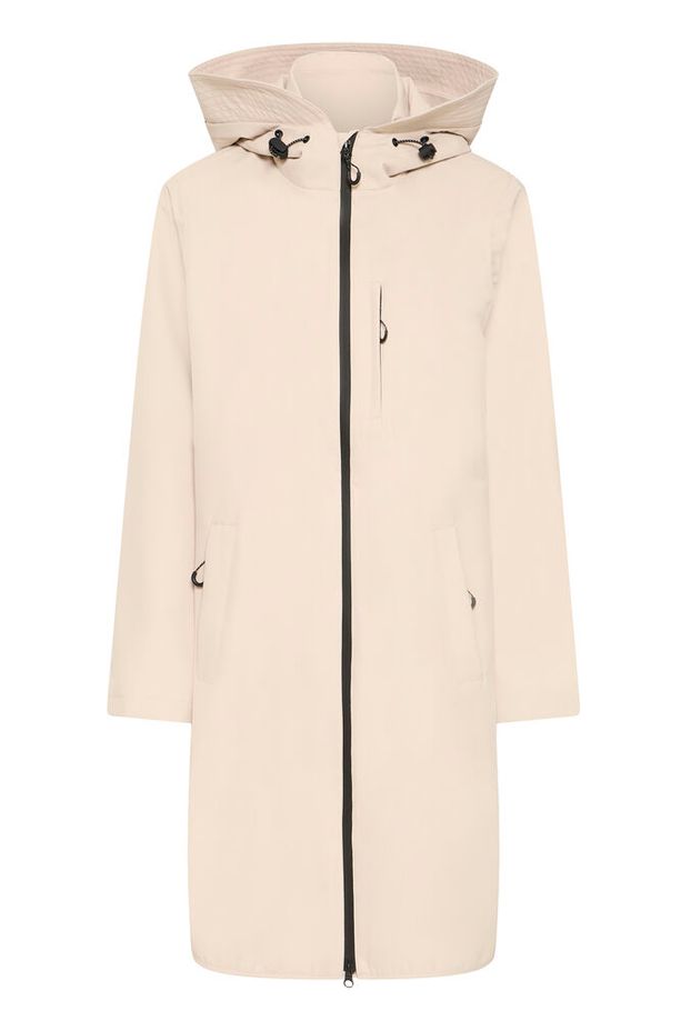 FRANSA Shelly Long Rain Jacket - Stone