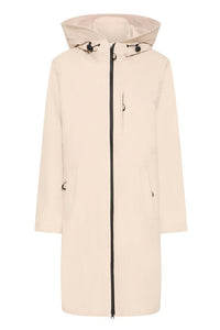 FRANSA Shelly Long Rain Jacket - Stone