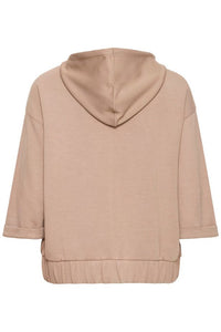 FRANSA Aurora Full Zip Hooded Top - Taupe