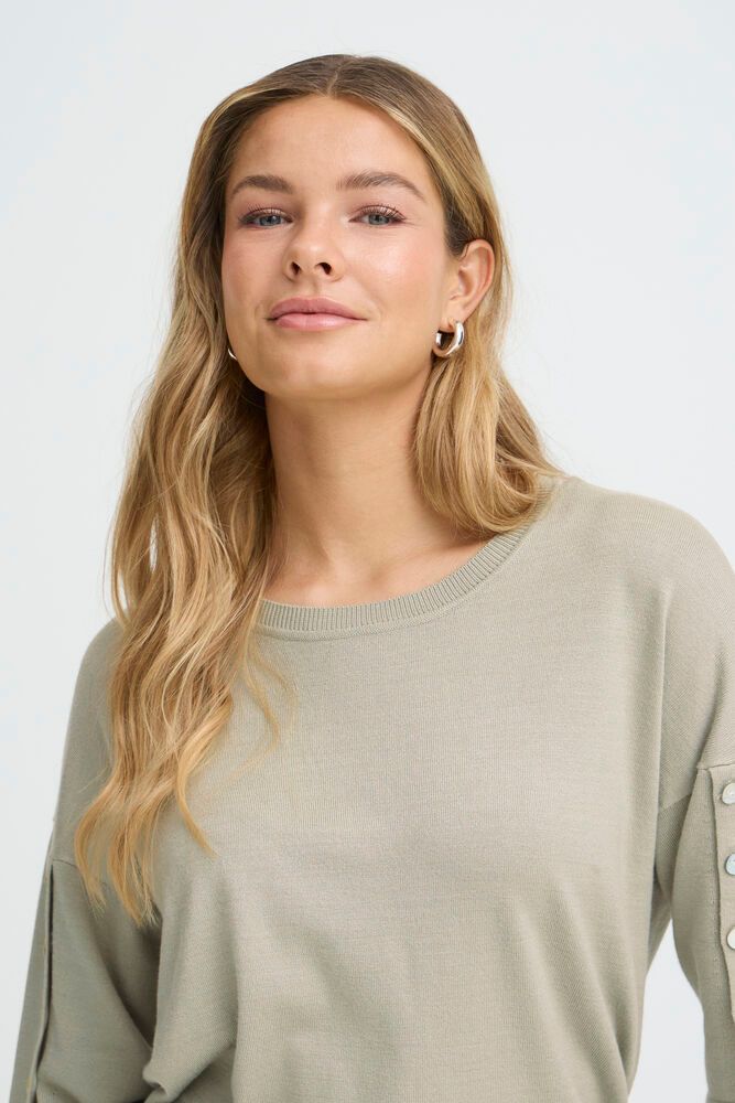 FRANSA Besmock 1/2 Sleeve Jumper - Sage