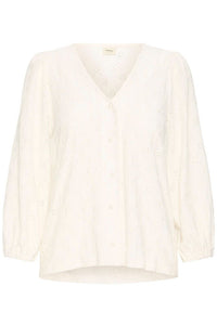 FRANSA Imira Floral Shirt - Ivory