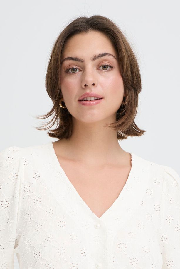 FRANSA Imira Floral Shirt - Ivory