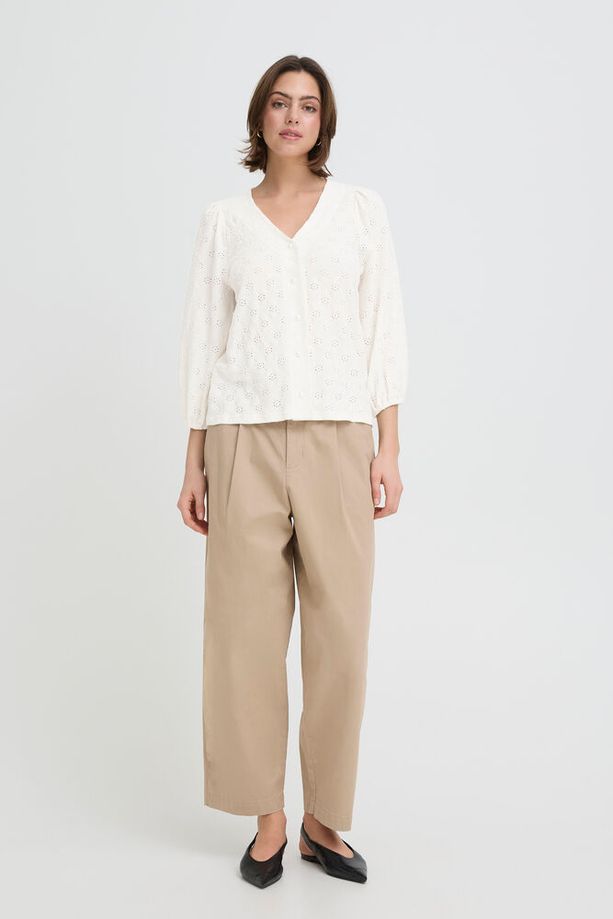 FRANSA Imira Floral Shirt - Ivory