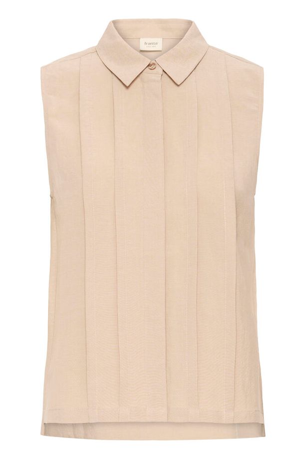 FRANSA Adah Sleeveless Shirt - Tan
