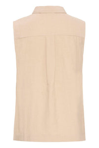 FRANSA Adah Sleeveless Shirt - Tan