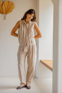 FRANSA Adah Pants - Tan