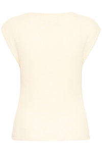 ICHI Blonds Knitted Top - Almond