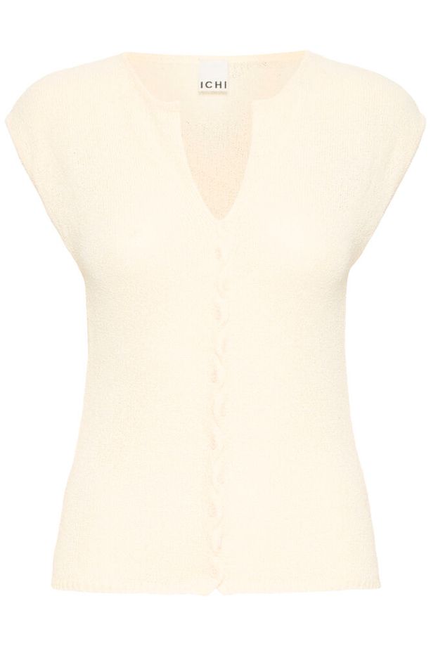 ICHI Blonds Knitted Top - Almond