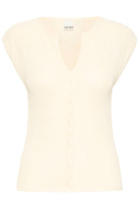 ICHI Blonds Knitted Top - Almond