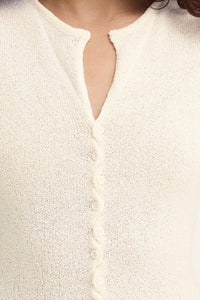ICHI Blonds Knitted Top - Almond
