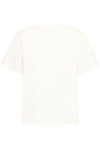 ICHI Mimmie V-Neck T-Shirt - White
