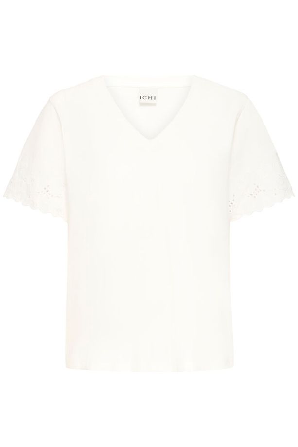 ICHI Mimmie V-Neck T-Shirt - White