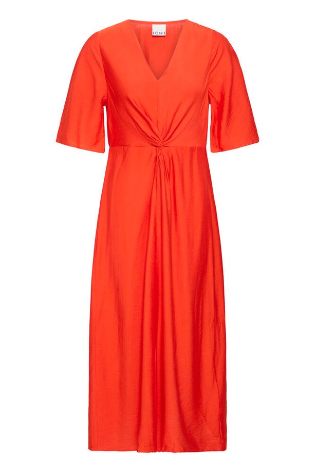 ICHI Imelda Midi Dress - Red