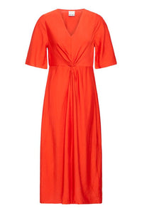 ICHI Imelda Midi Dress - Red